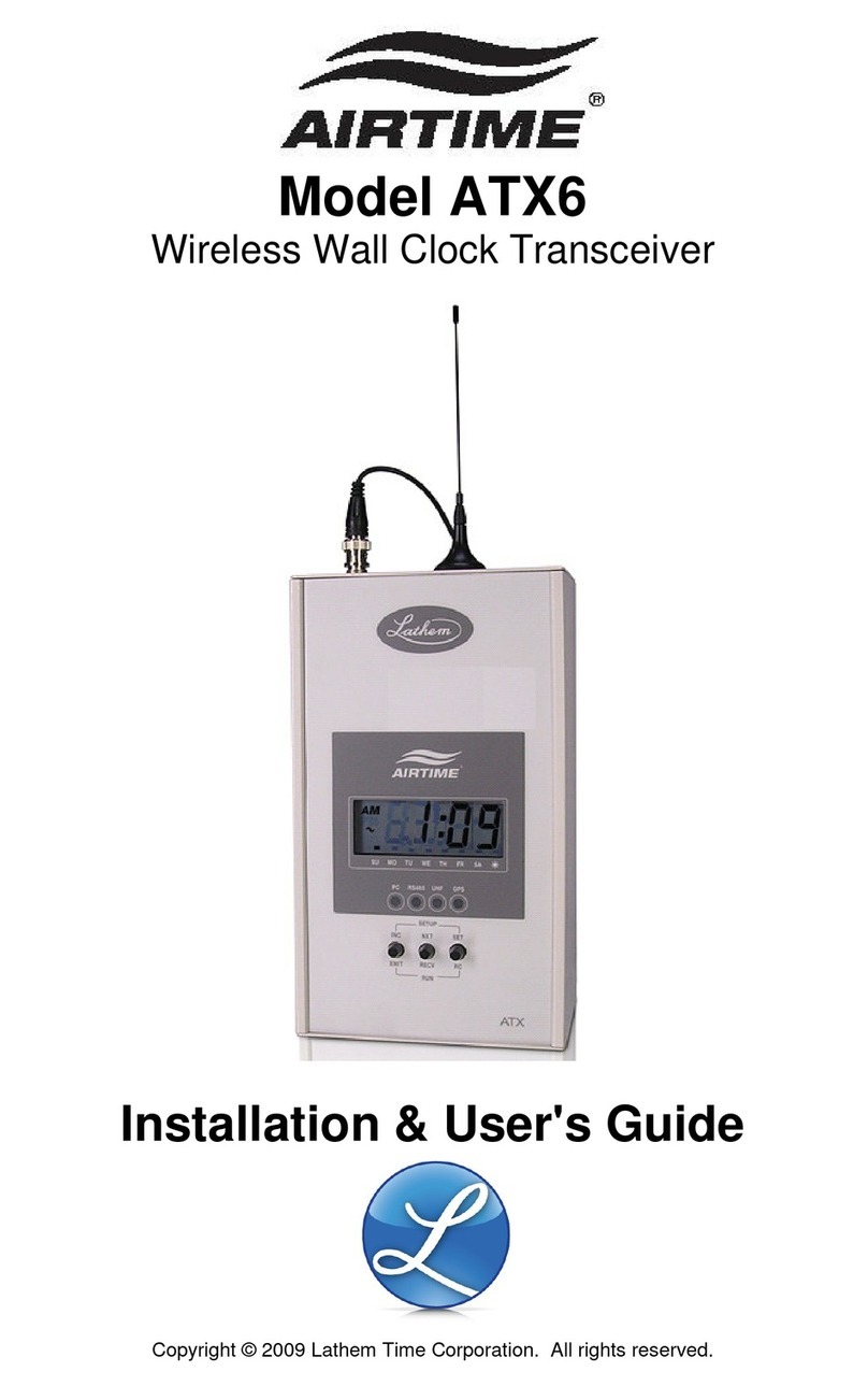 Lathem AirTime ATX6 Installation & user guide