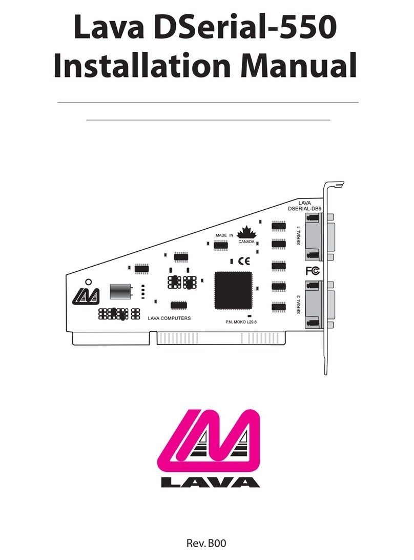 Lava Computer DSerial-550 installation manual