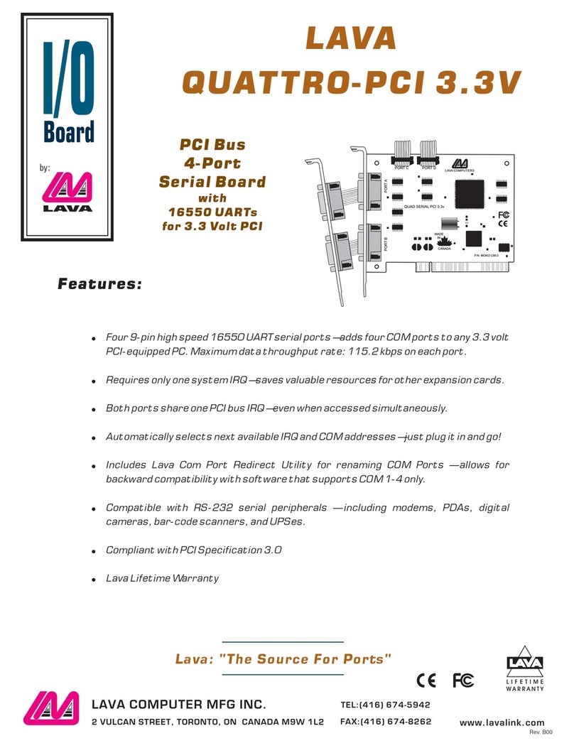 Lava QUATTRO-PCI 3.3V datasheet