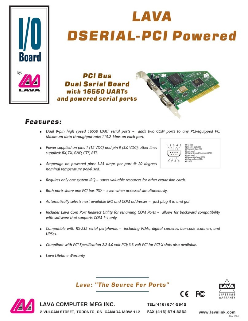 Lava 16550 UARTs datasheet