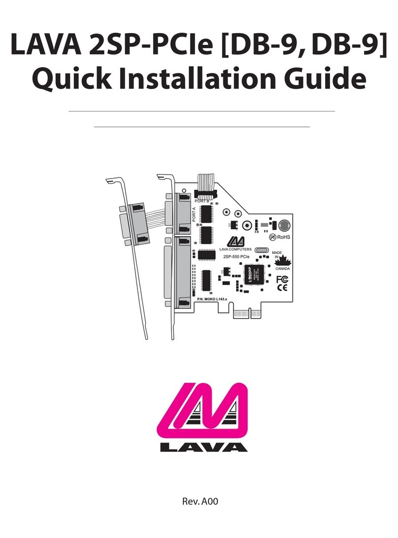 Lava Computer 2SP-550 Quick installation guide Lava Computer 2SP-550 Quick installation guide