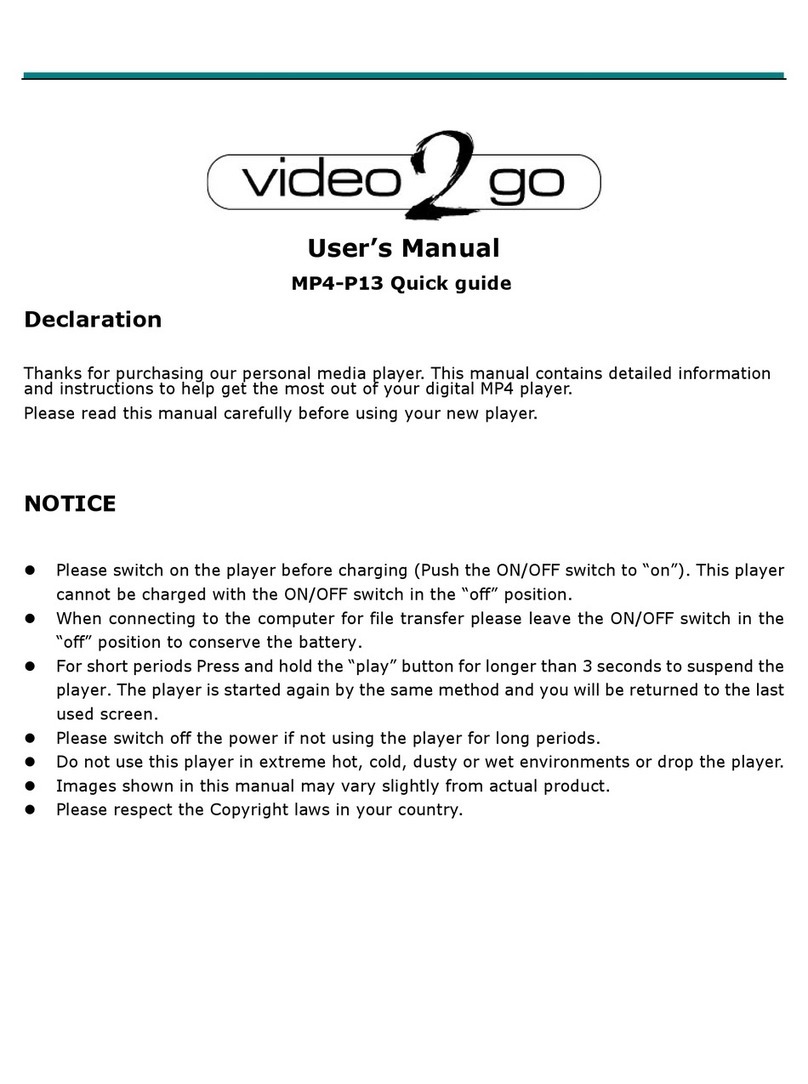Laser Video 2 Go MP4-P13 User manual