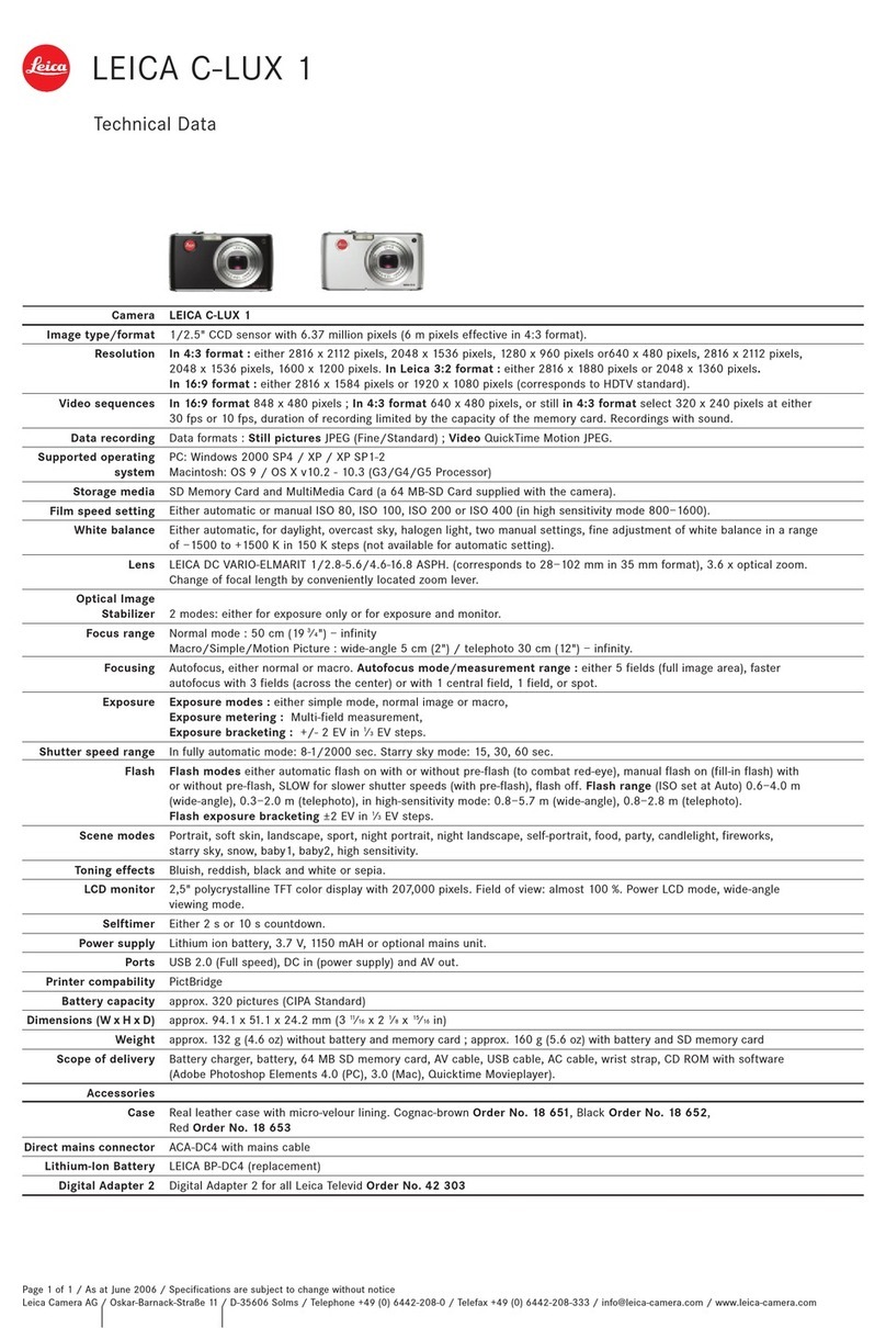 Leica C-LUX 1 Technical data