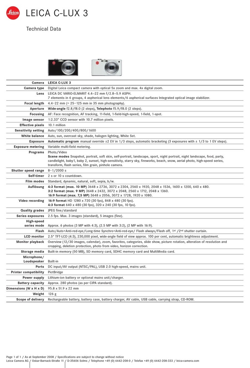 Leica C-LUX 3 Instruction manual Leica C-LUX 3 Instruction manual
