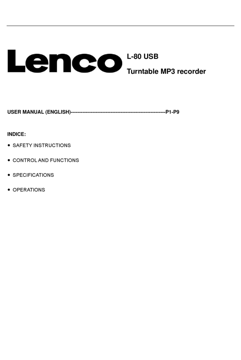 LENCO L-80 USB - user manual
