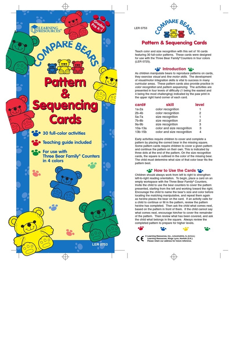 Learning Resources Compare Bears LER 0753 How to use