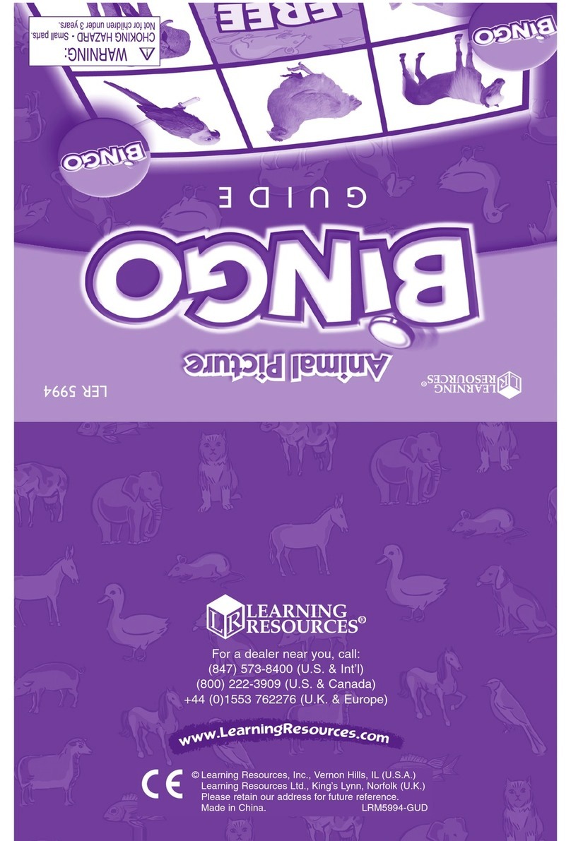 Learning Resources Animal Picture Bingo LER 5994 User manual Learning Resources Animal Picture Bingo LER 5994 User manual