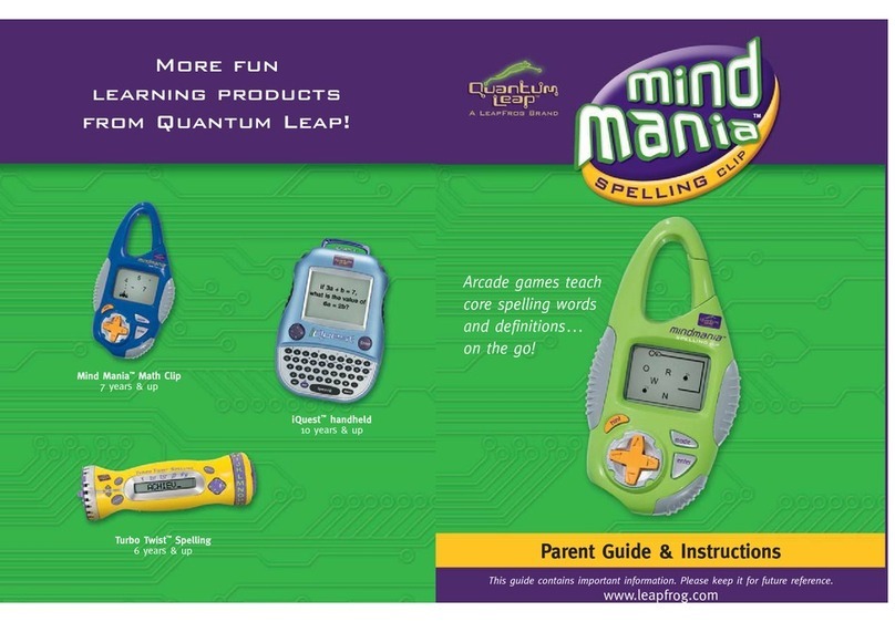 LeapFrog MIND MANIA SPELLING CLIP instructions