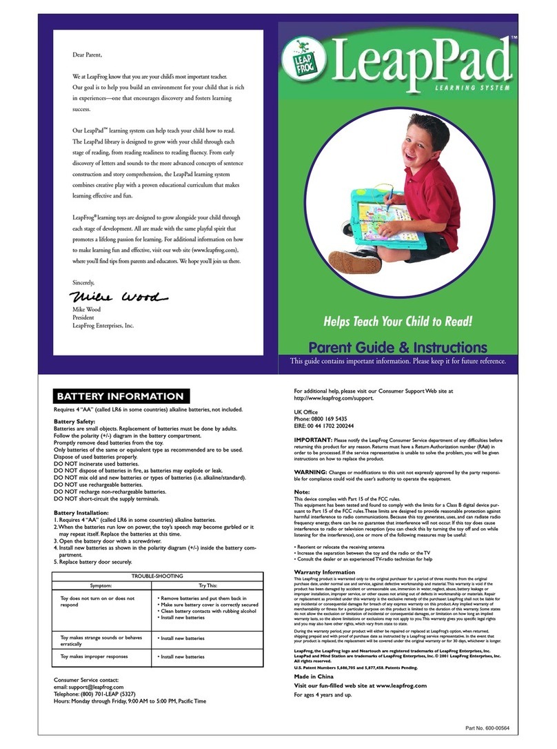 LeapFrog Baby Toy User manual