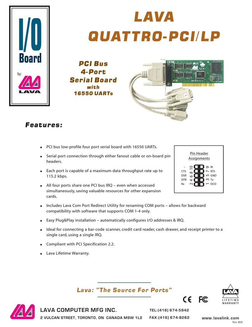 Lava Quattro-PCI/LP User manual