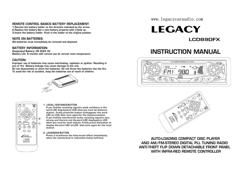 Legacy LCD89DFX instruction manual