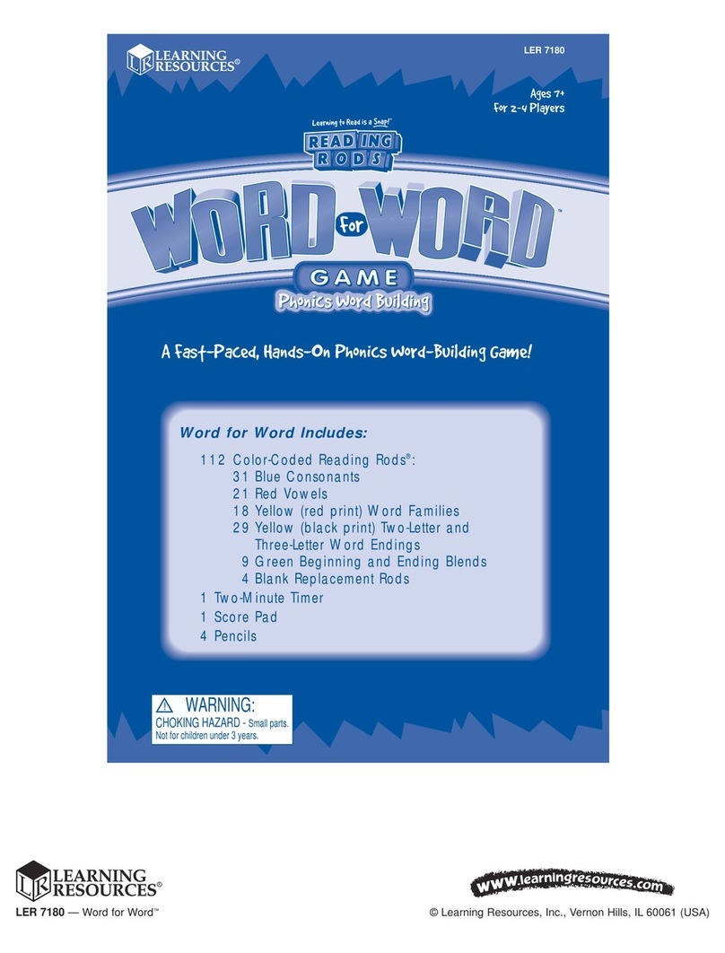 Learning Resources Word for Word LER 7180 User manual