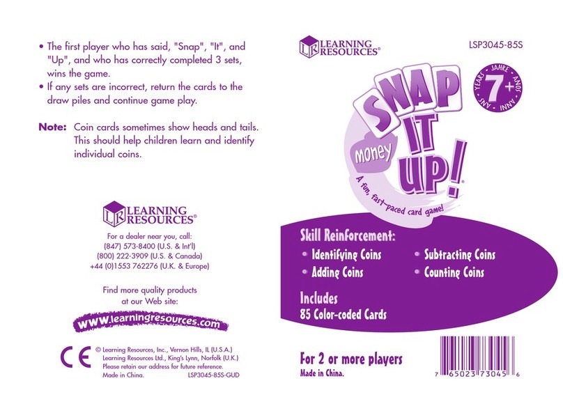 Learning Resources Snap It Up LSP3045-85S User manual Learning Resources Snap It Up LSP3045-85S User manual