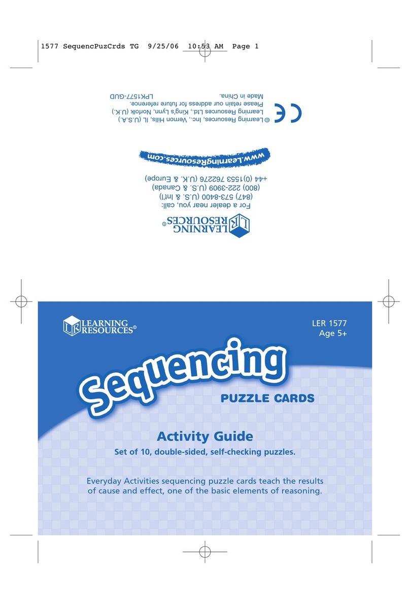 Learning Resources Sequencing Puzzle Cards LER 1577 User manual