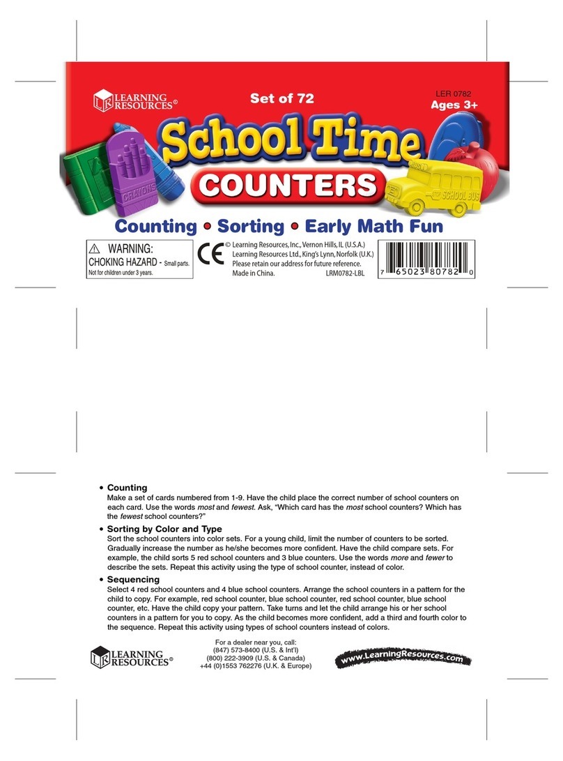 Learning Resources School Time Counters LER 0782 manual Learning Resources School Time Counters LER 0782 manual