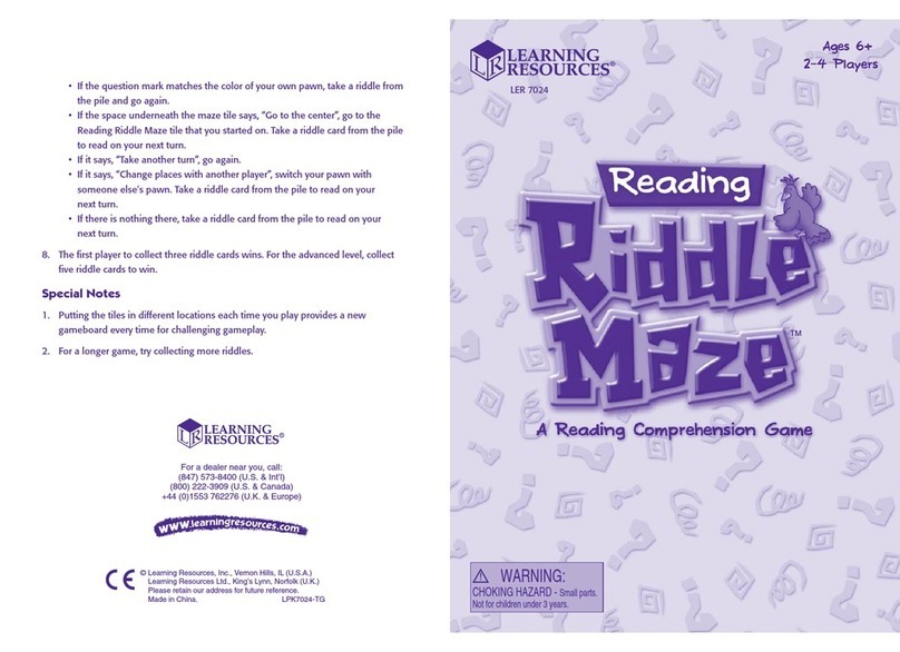 Learning Resources Riddle Maze LER 7024 User manual Learning Resources Riddle Maze LER 7024 User manual