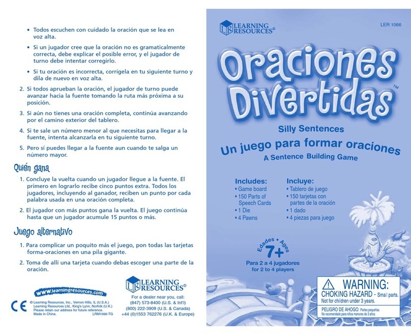 Learning Resources Oraciones Divertidas LER 1066 manual