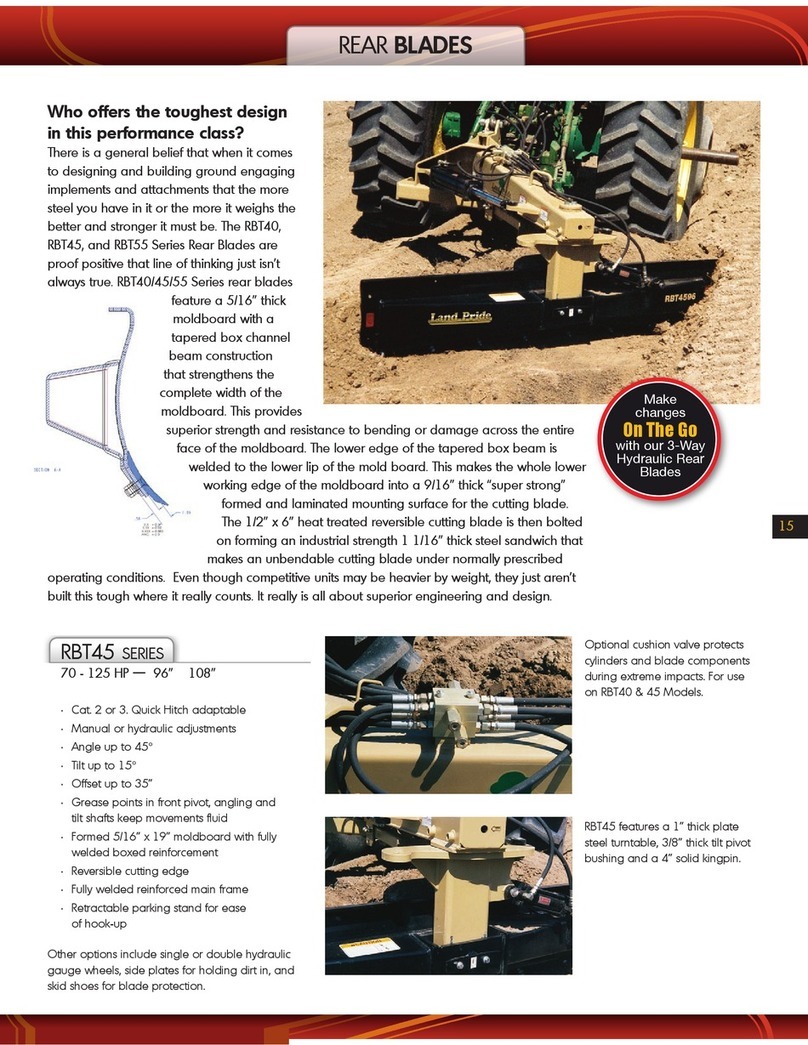 Land Pride RBT45 Series Specifications