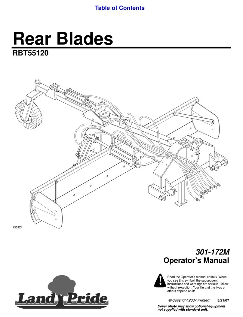 Land Pride REAR BLADES RBT55120 Operator's manual