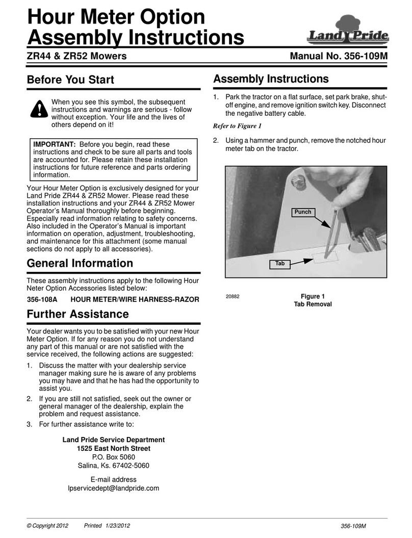 Land Pride Razor ZR44 Assembly instructions