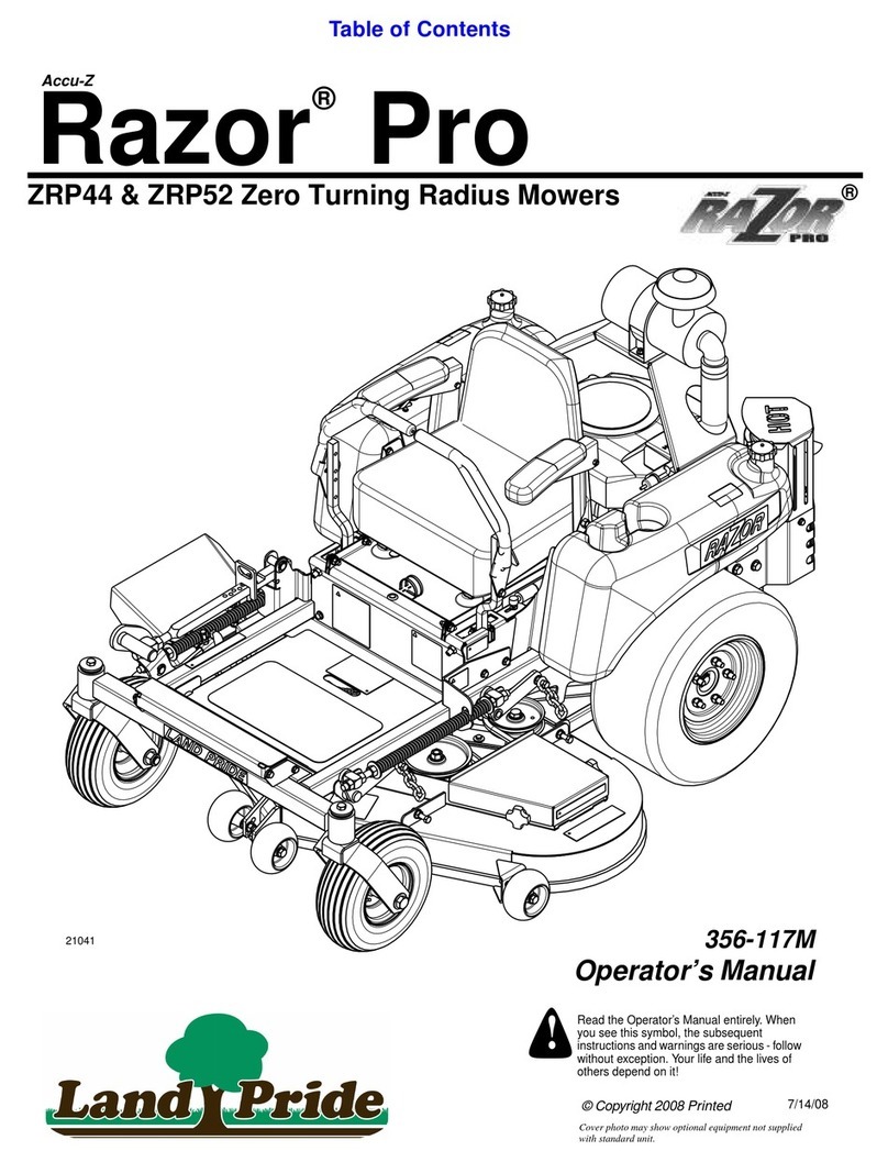 Land Pride Razor Pro ZRP44 Operator's manual