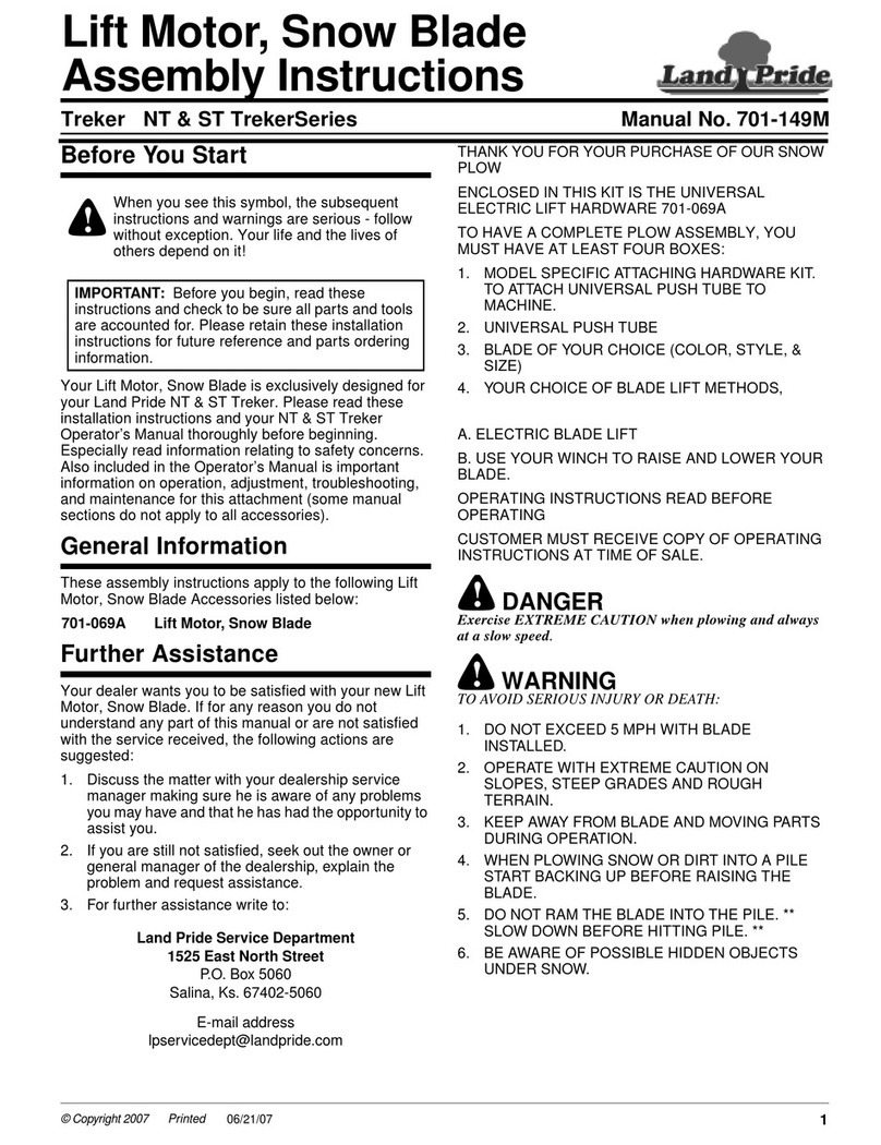 Land Pride Treker NT Series User manual