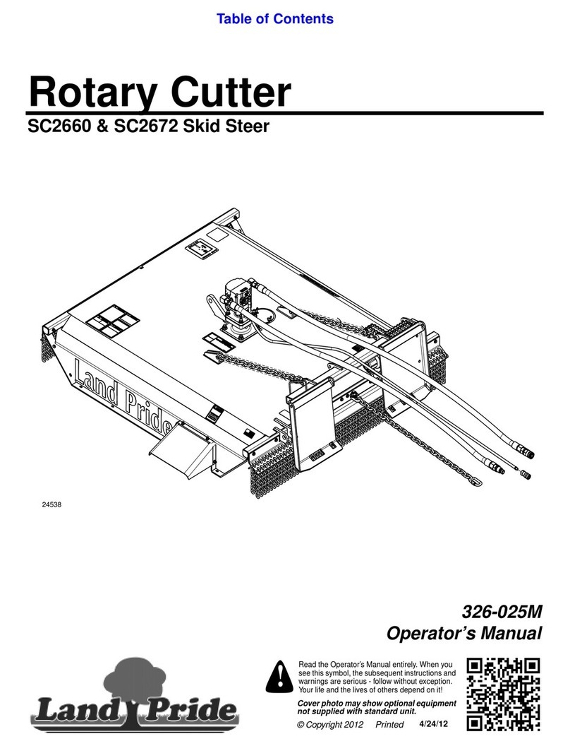 Land Pride SC2672 Operator's manual