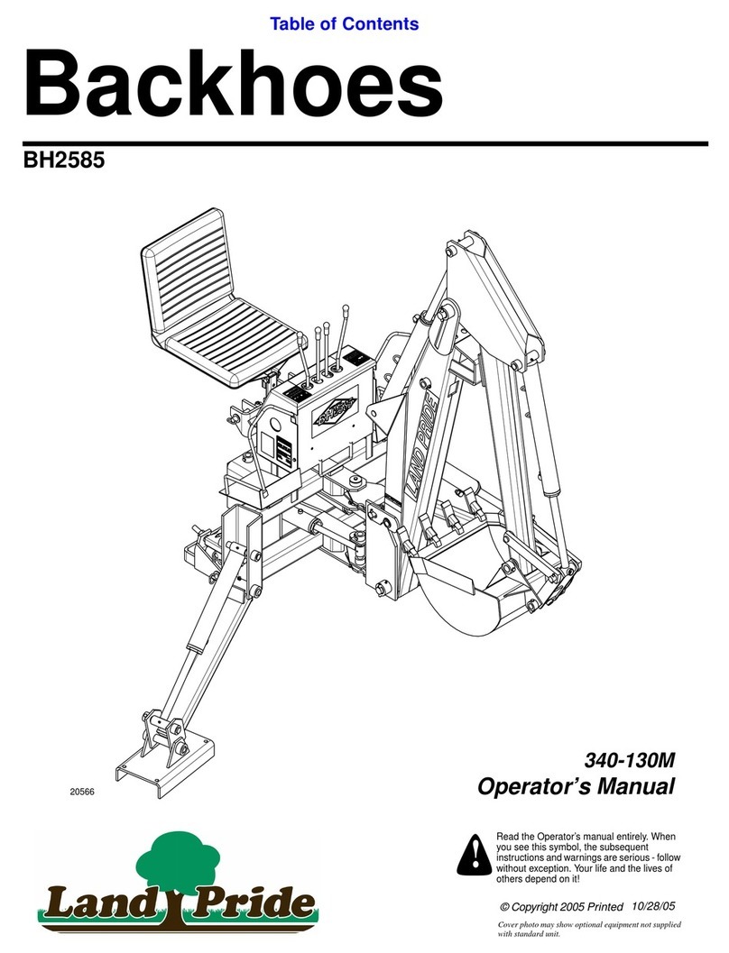 Land Pride Backhoes BH2585 Operator's manual