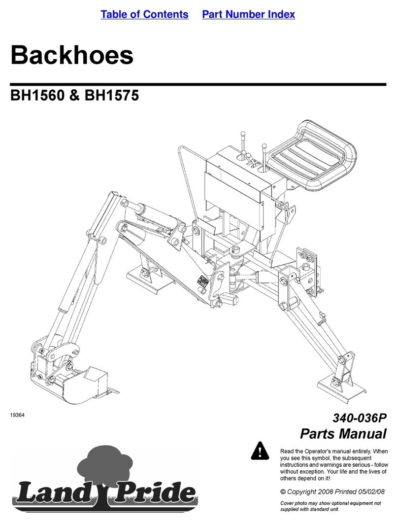 Land Pride Backhoe BH1560 User manual