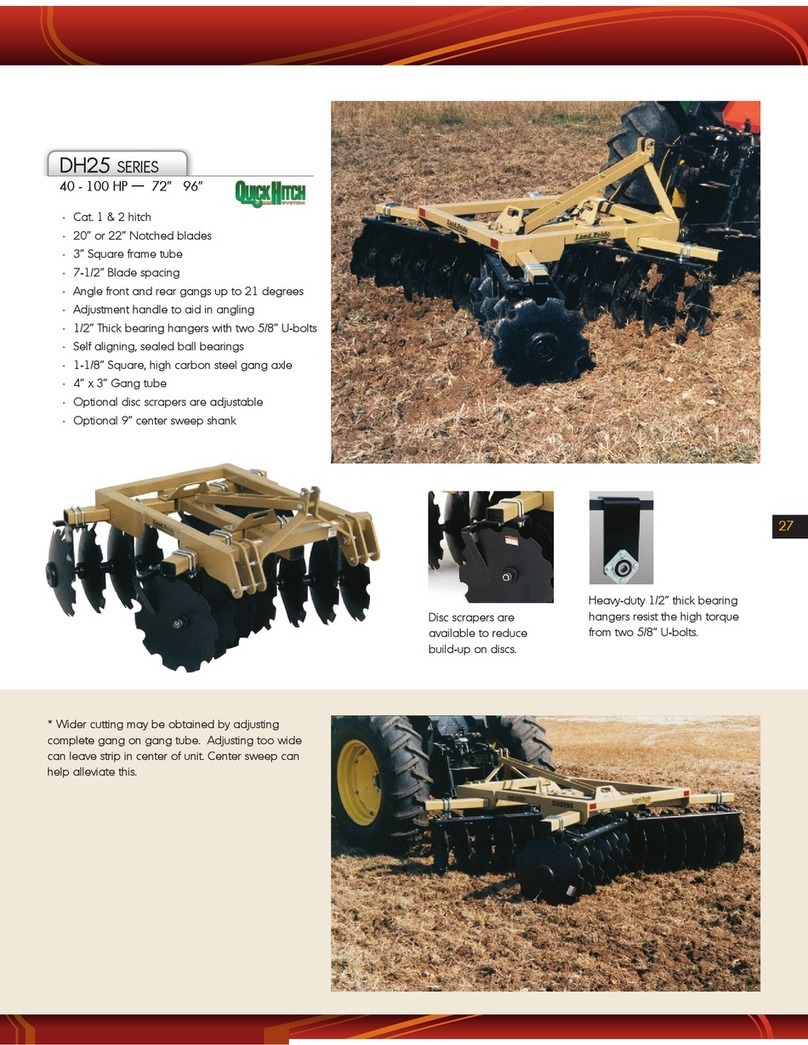 Land Pride Disc Harrows DH25 datasheet Land Pride Disc Harrows DH25 datasheet