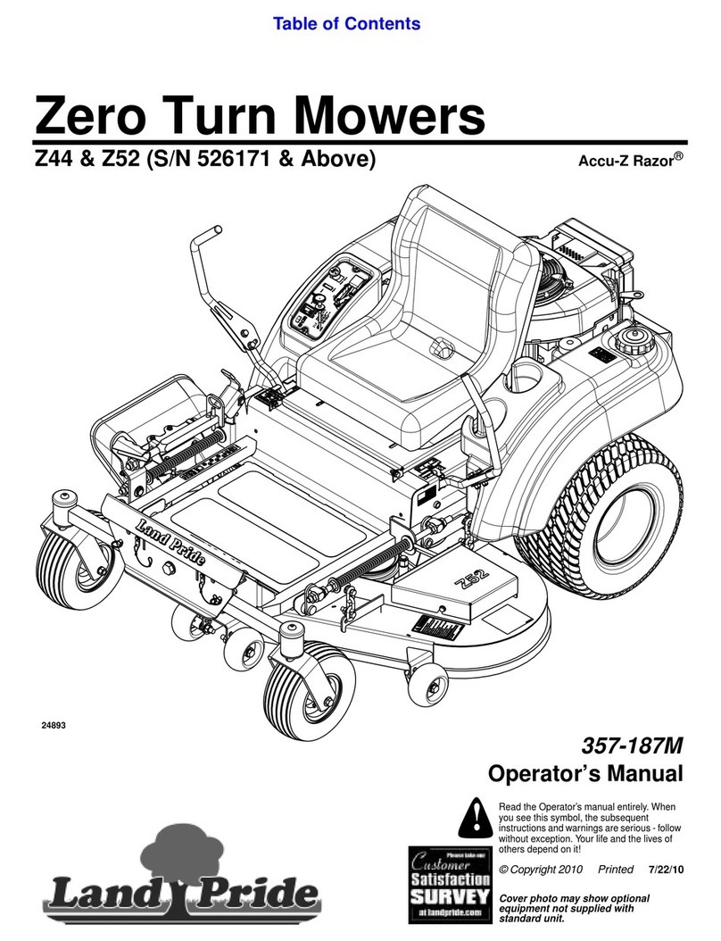 Land Pride Accu-Z Razor 357-044M Operator's manual
