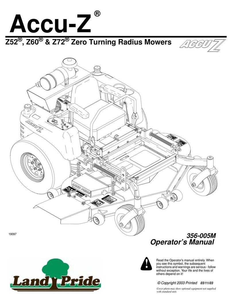 Land Pride Accuz Z52 Operator's manual