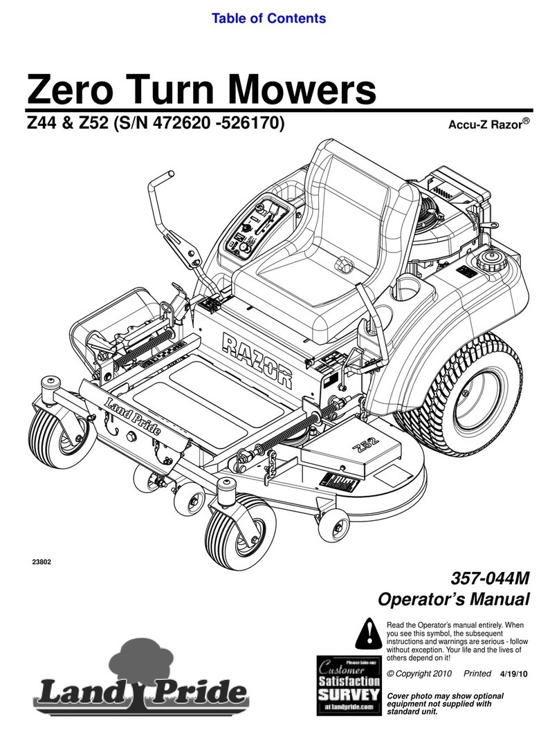 Land Pride Accu-Z Razor 357-044M Operator's manual