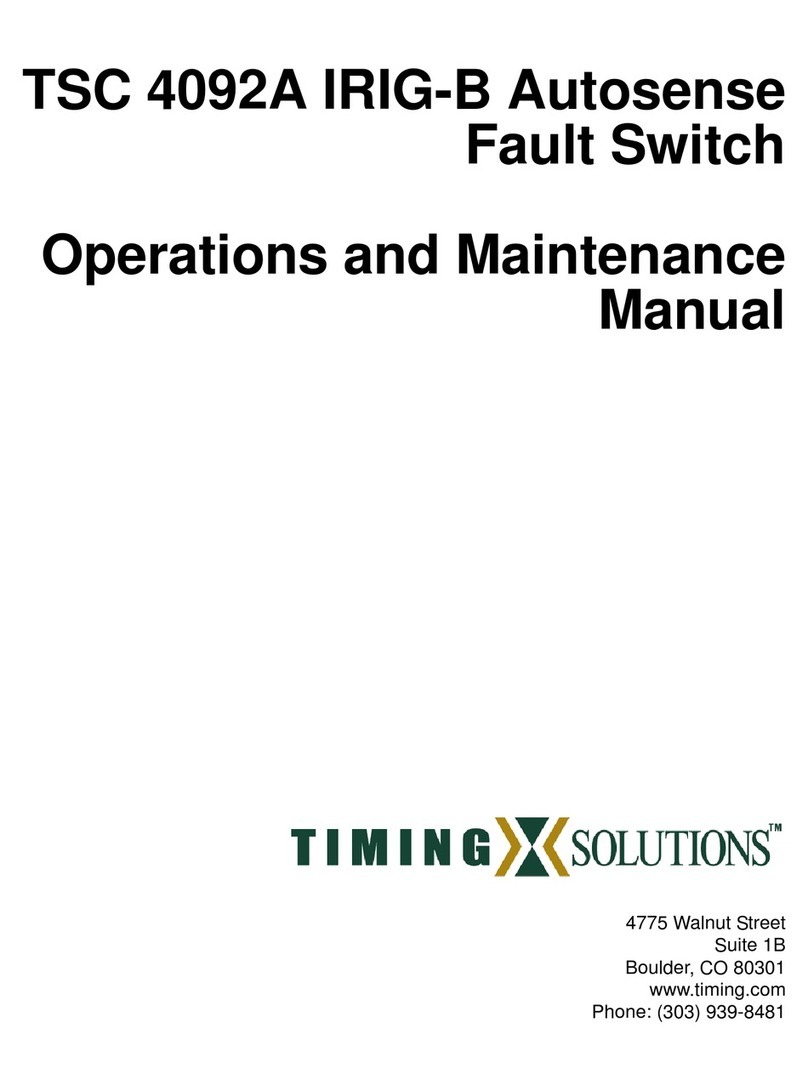 Timing TSC 4092A IRIG-B Operation and maintenance manual