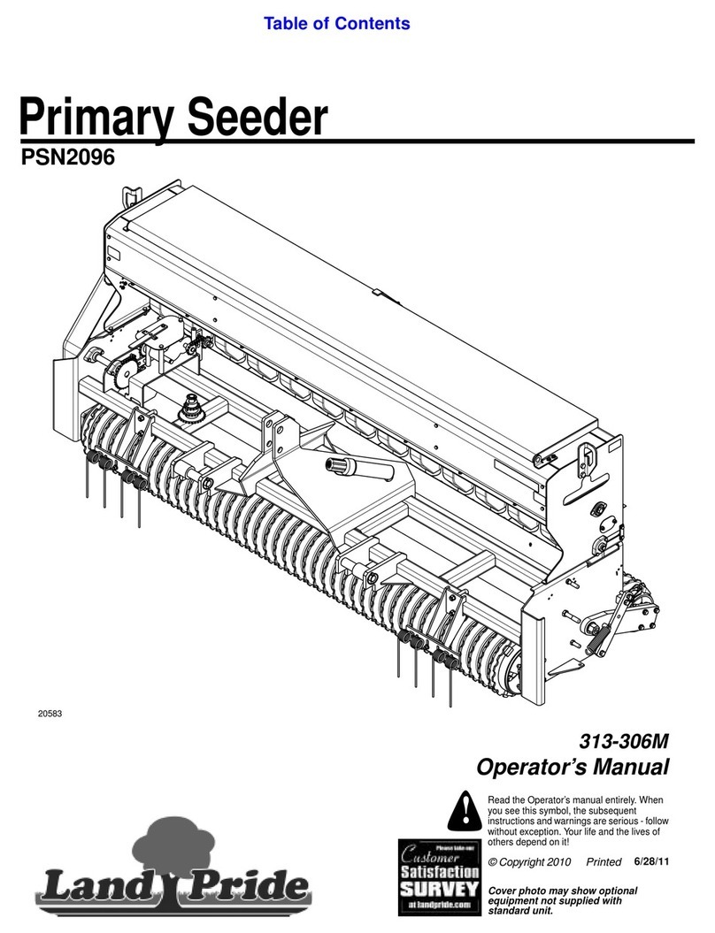 Land Pride Primary Seeders PSN2096 Operator's manual