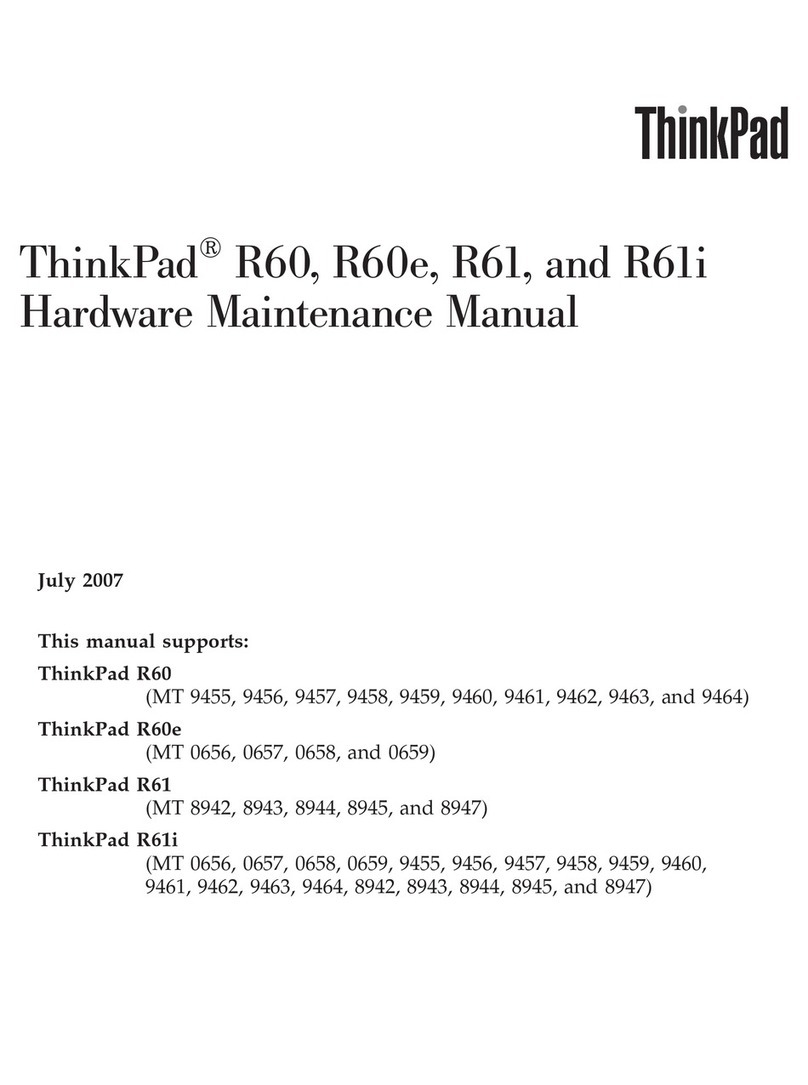 Lenovo THINKPAD R60E Owner's manual