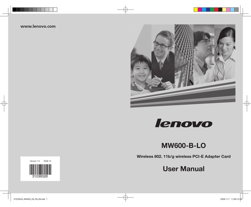 Lenovo NETWORK CARD - WIRELESS ADAPTER MW600-B-LO User manual