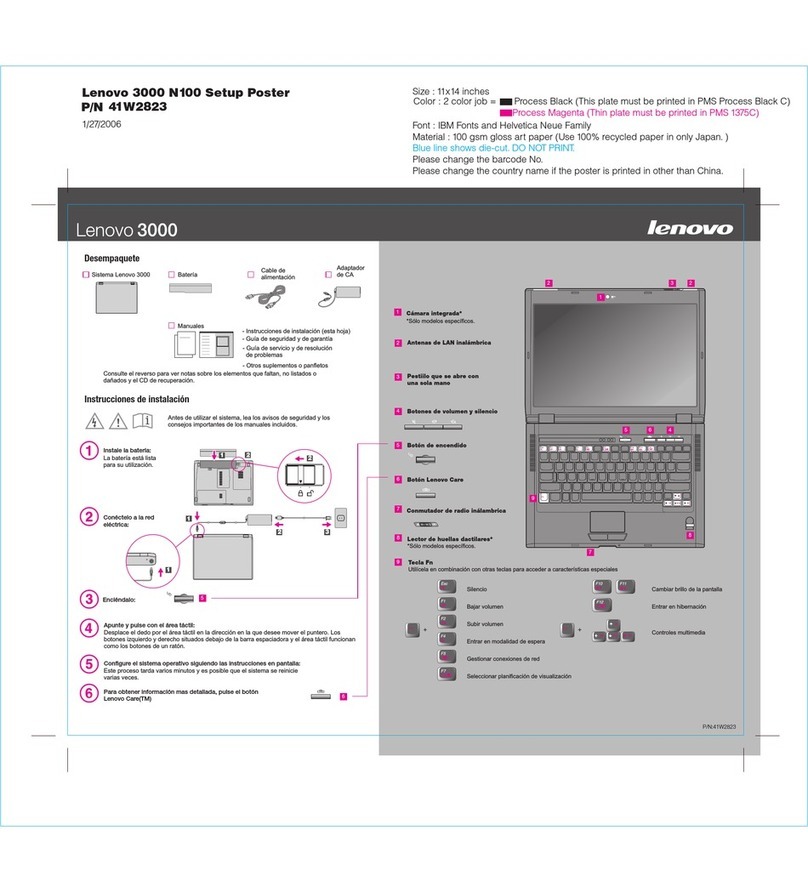 Lenovo 3000 N100 Setup poster