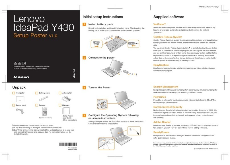 Lenovo Y430 User manual