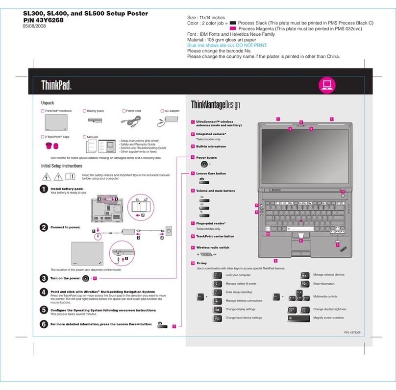 Lenovo ThinkPad SL300 2738 Manual
