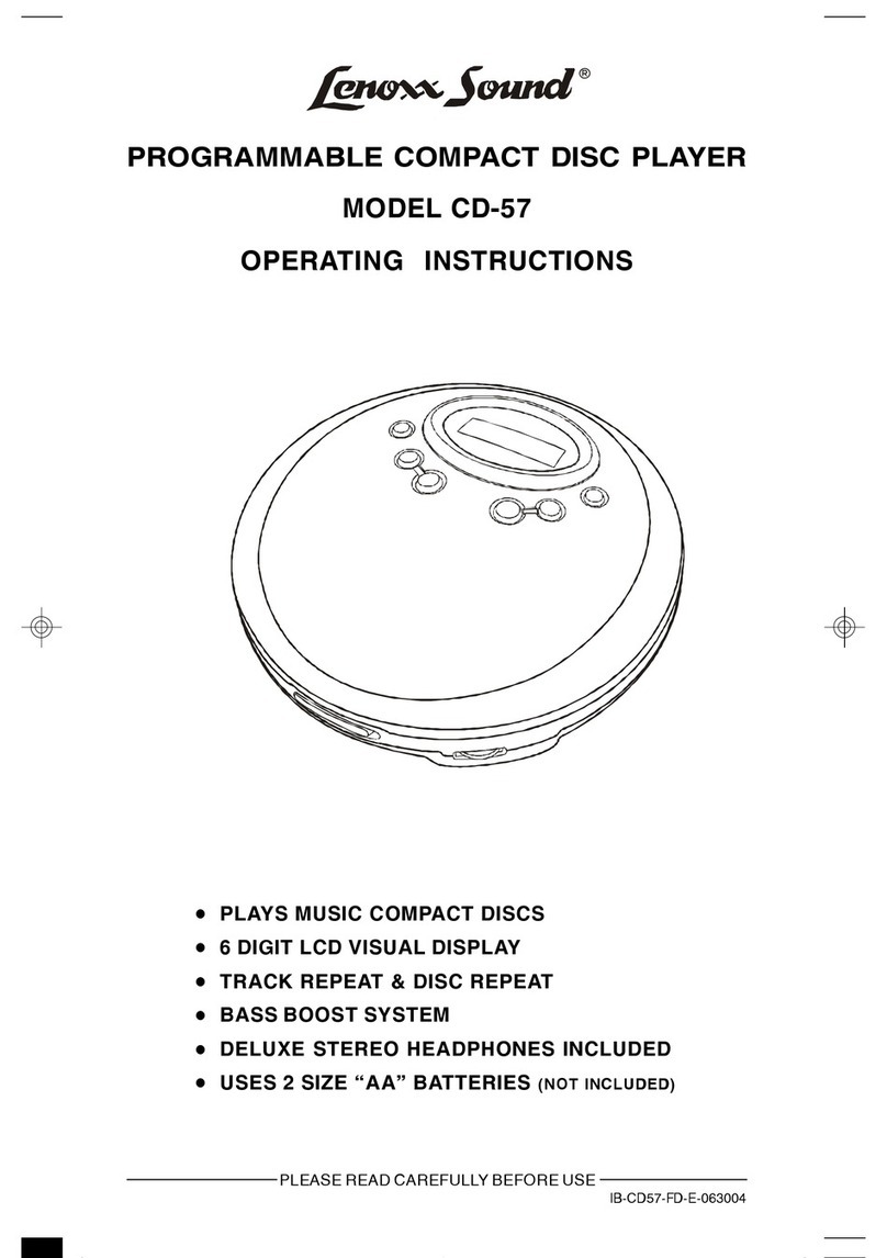Lenoxx Sound CD-57 User manual