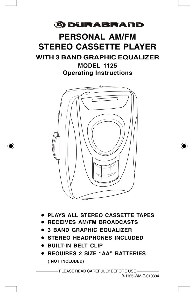 Durabrand 1125 operating instructions