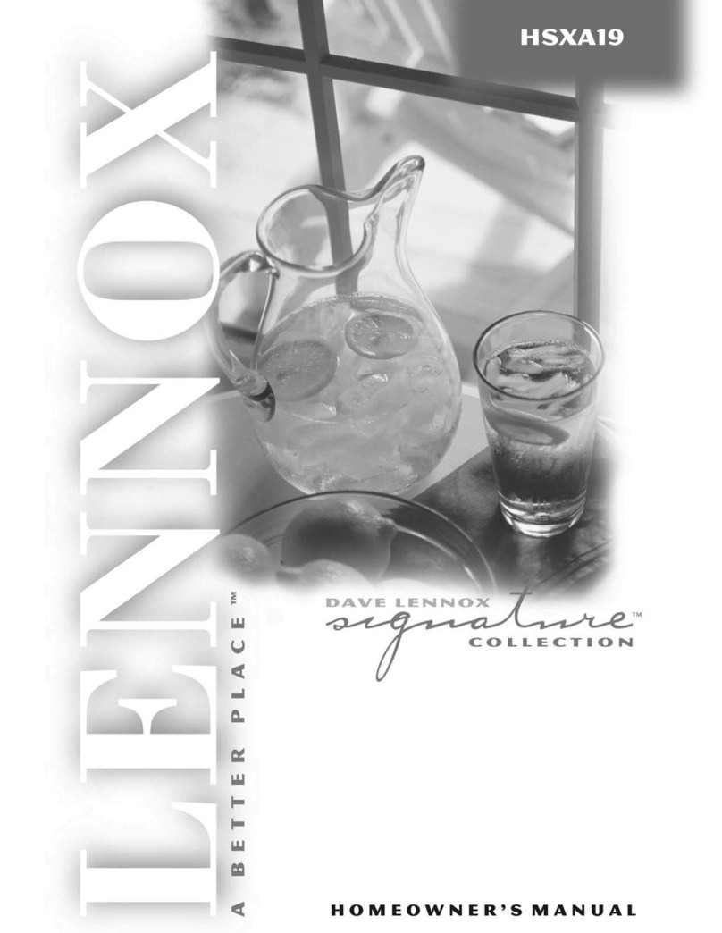 Lennox HSXA19 SERIES Planning guide