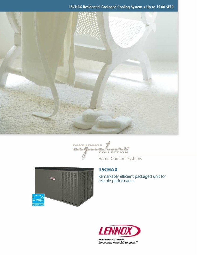 Lennox Residential Packaged Cooling System 15CHAX User manual