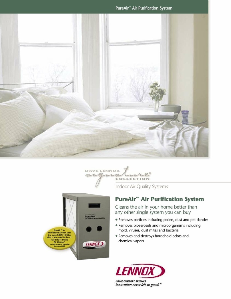 Lennox Air Purification System Pureair User manual