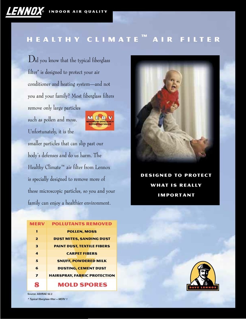 Lennox Air Filter User manual