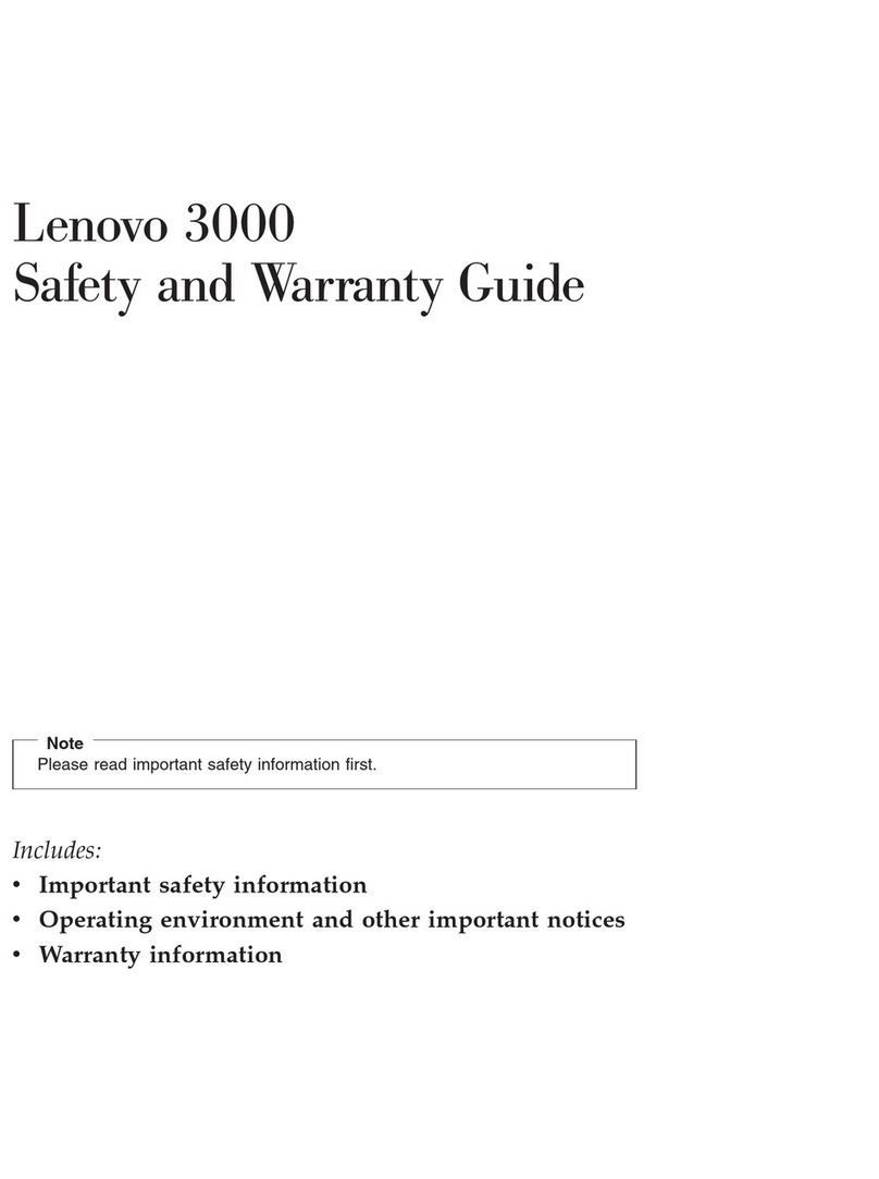 Lenovo Lenovo 3000 J Series Safety and Warranty Guide Lenovo Lenovo 3000 J Series Safety and Warranty Guide