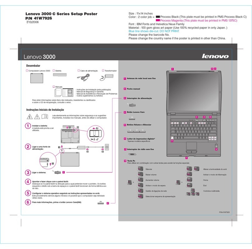 Lenovo 3000 C Series Setup poster