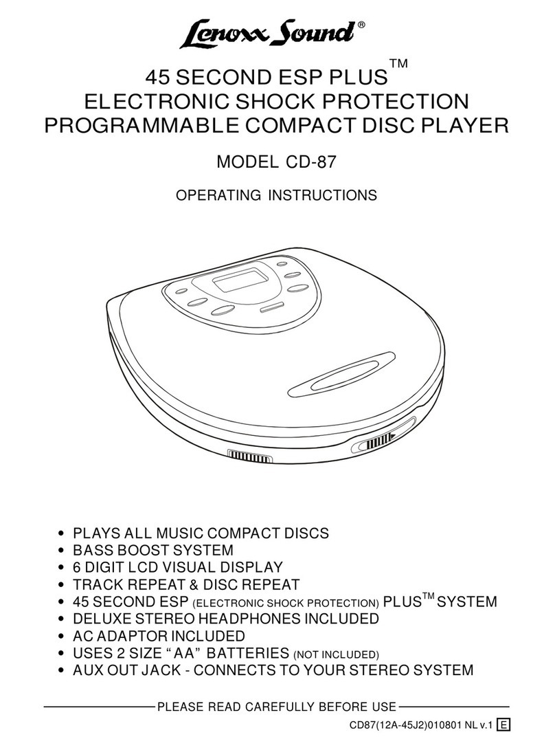 Lenoxx CD-87 operating instructions