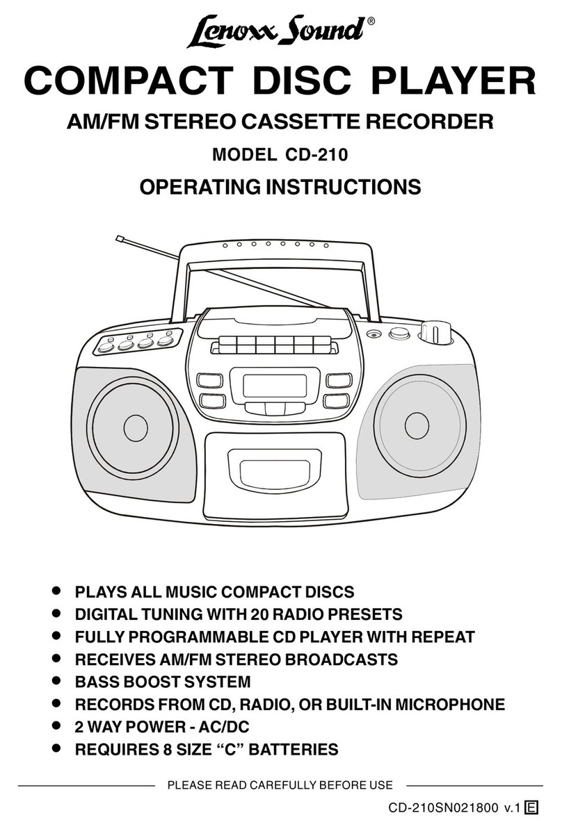 Lenoxx CD-210 User manual